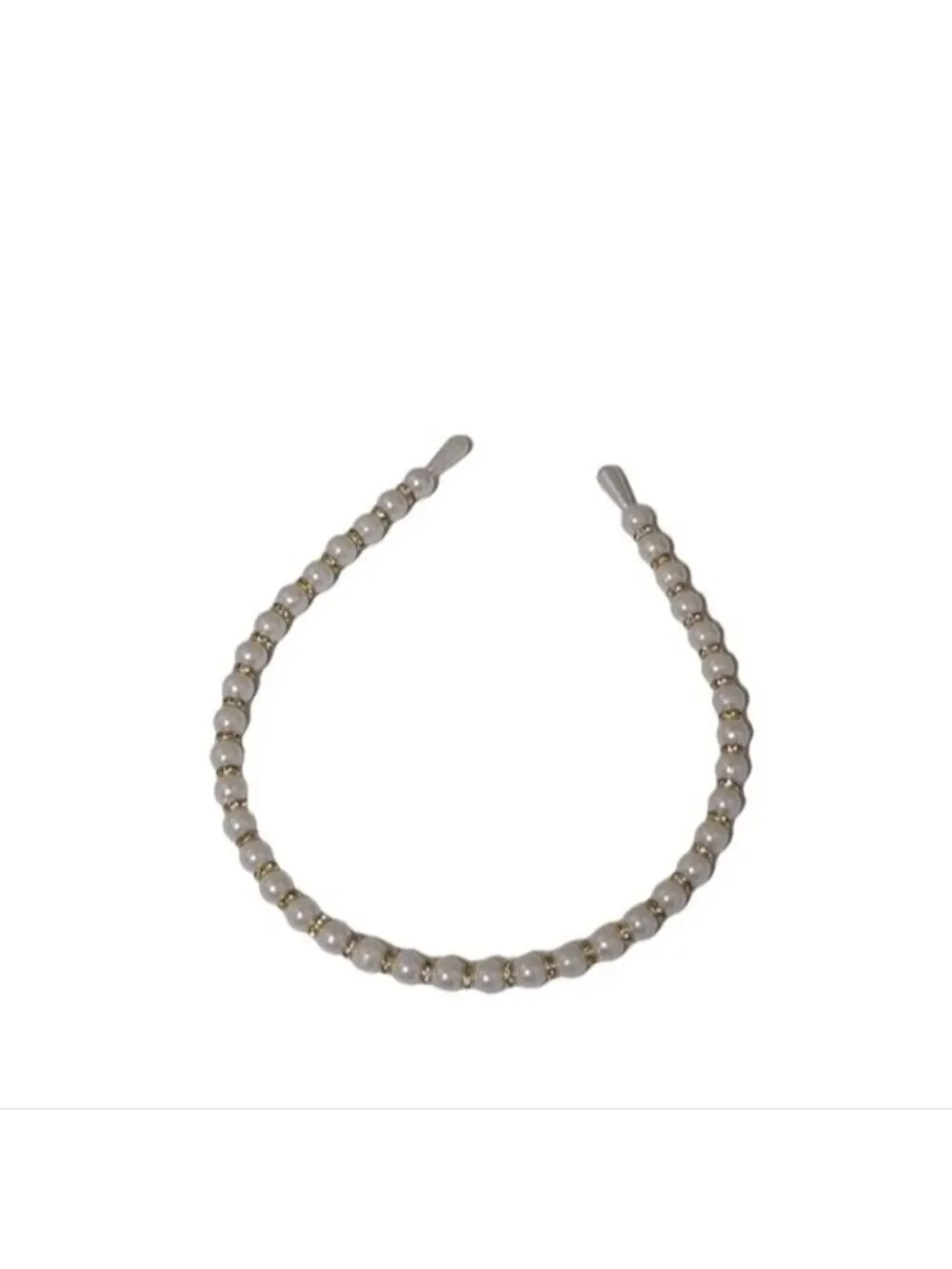 NWT Faux Pearl Gold Decor Headband